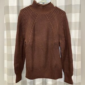 Women’s J.Crew Chunky Cotton Mockneck Raglan Sweater